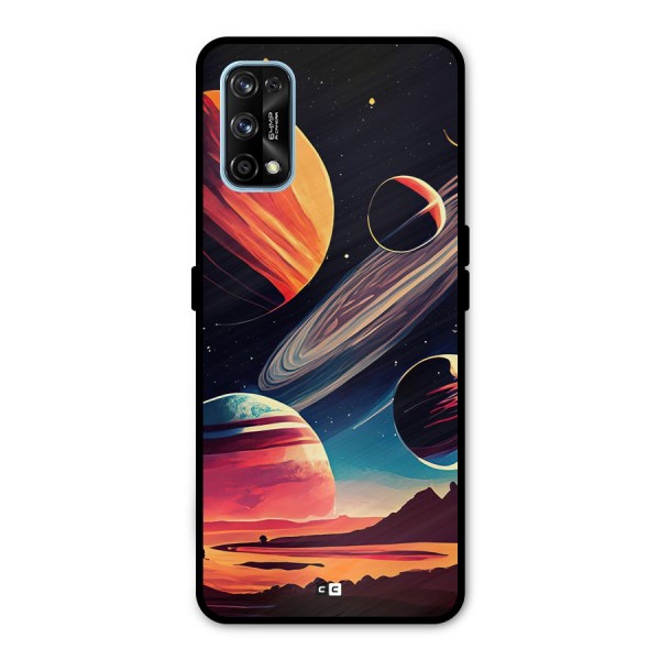 Space Planets Metal Back Case for Realme 7 Pro