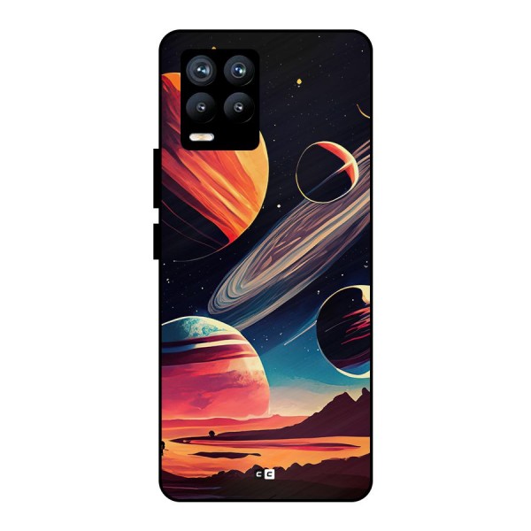 Space Planets Metal Back Case for Realme 8