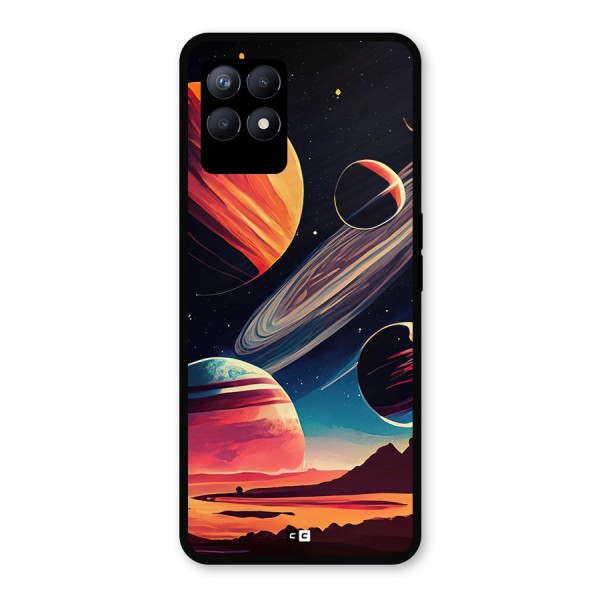 Space Planets Metal Back Case for Realme 8i