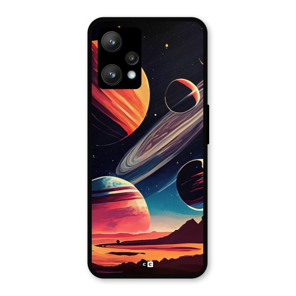 Space Planets Metal Back Case for Realme 9