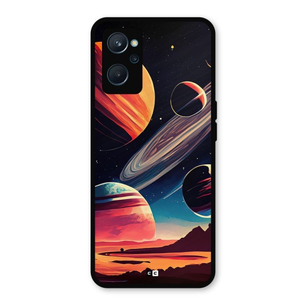 Space Planets Metal Back Case for Realme 9i