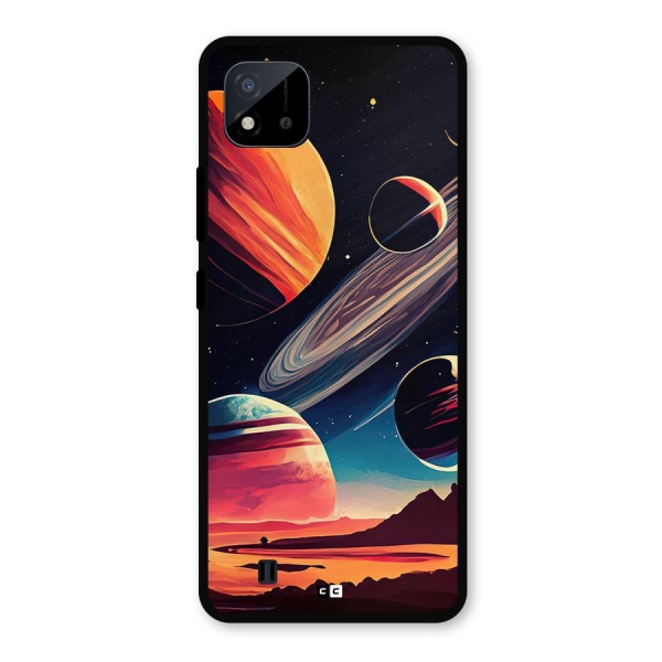 Space Planets Metal Back Case for Realme C11 2021