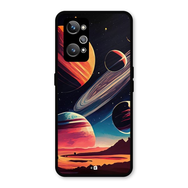 Space Planets Metal Back Case for Realme GT 2