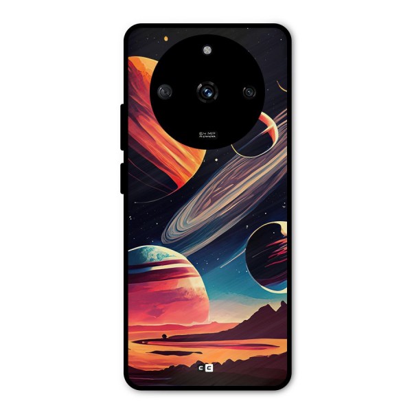 Space Planets Metal Back Case for Realme Narzo 60 5G