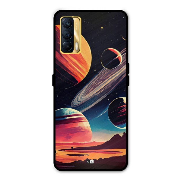 Space Planets Metal Back Case for Realme X7