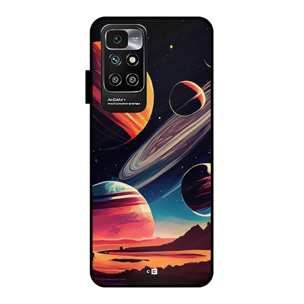 Space Planets Metal Back Case for Redmi 10 Prime