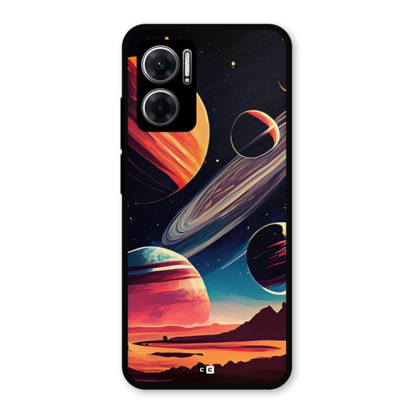 Space Planets Metal Back Case for Redmi 11 Prime 5G