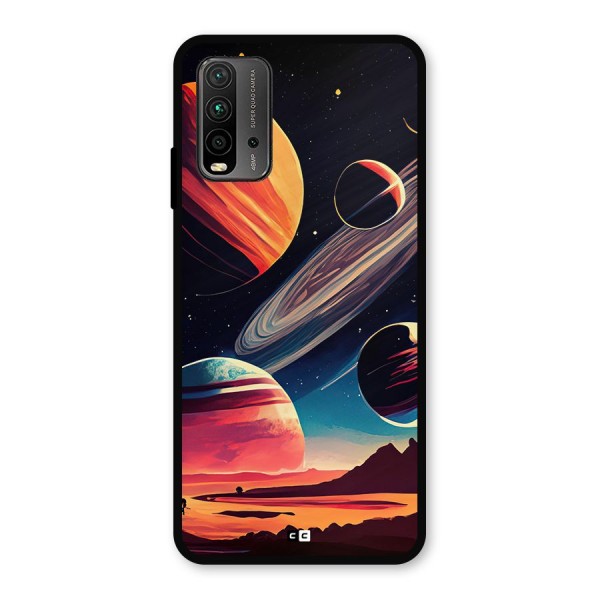 Space Planets Metal Back Case for Redmi 9 Power