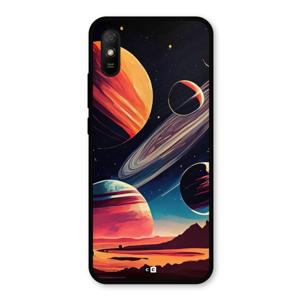 Space Planets Metal Back Case for Redmi 9a