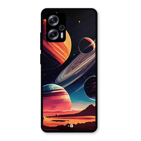 Space Planets Metal Back Case for Redmi K50i