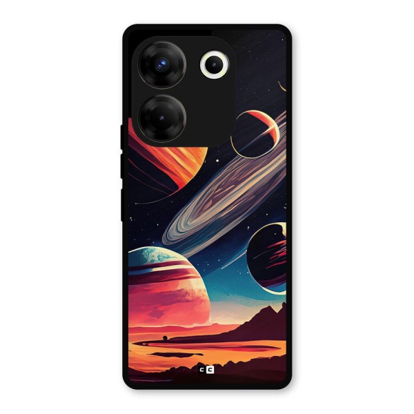 Space Planets Metal Back Case for Tecno Camon 20