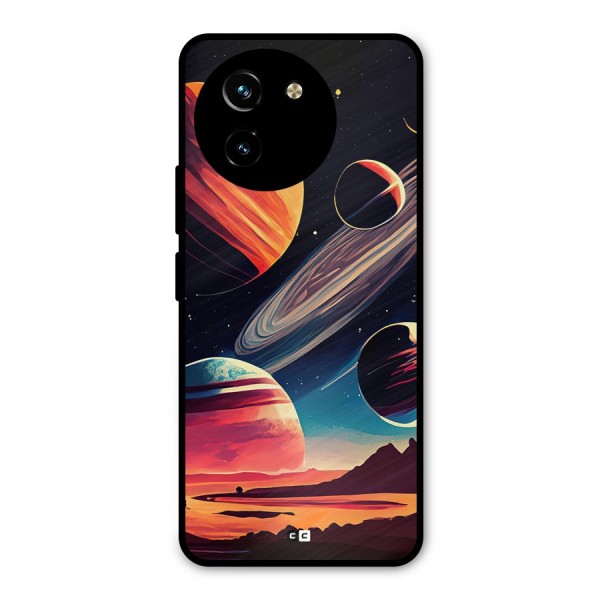 Space Planets Metal Back Case for Vivo T3x