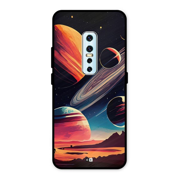 Space Planets Metal Back Case for Vivo V17 Pro