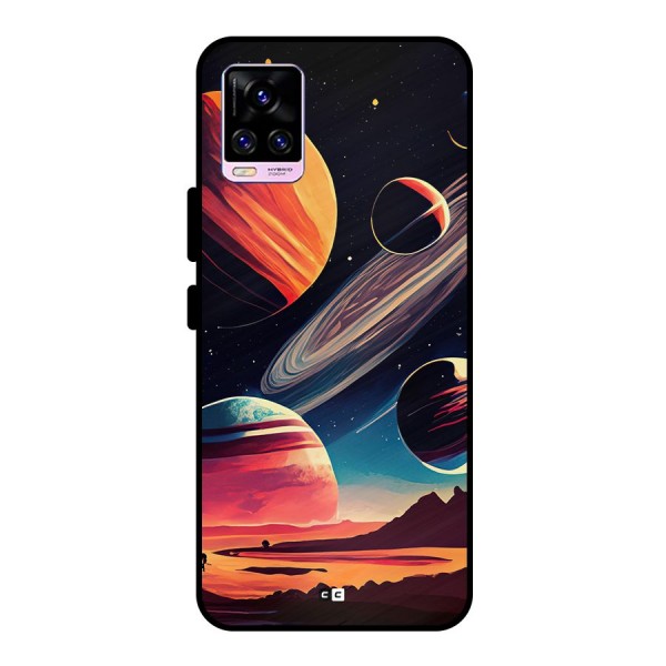 Space Planets Metal Back Case for Vivo V20 Pro