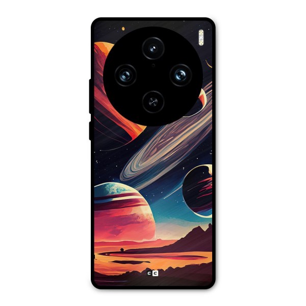 Space Planets Metal Back Case for Vivo X100 Pro