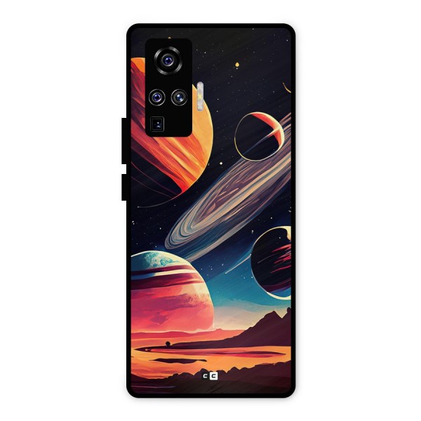 Space Planets Metal Back Case for Vivo X50 Pro