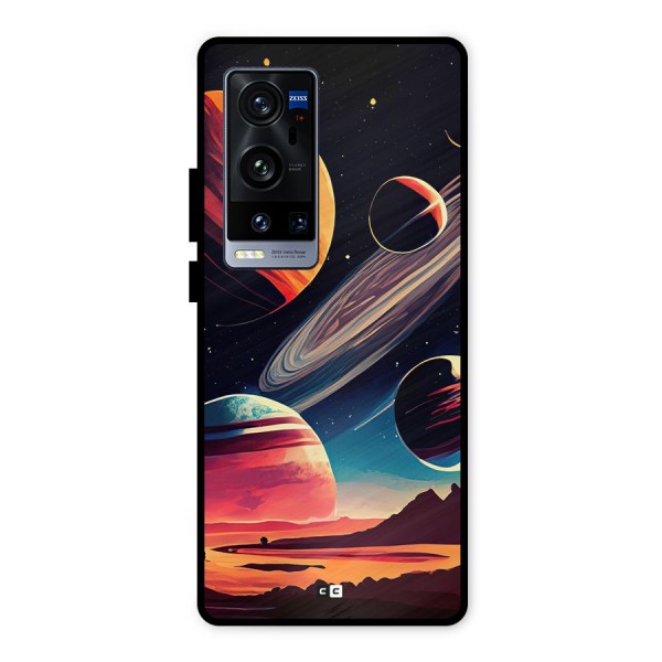 Space Planets Metal Back Case for Vivo X60 Pro Plus