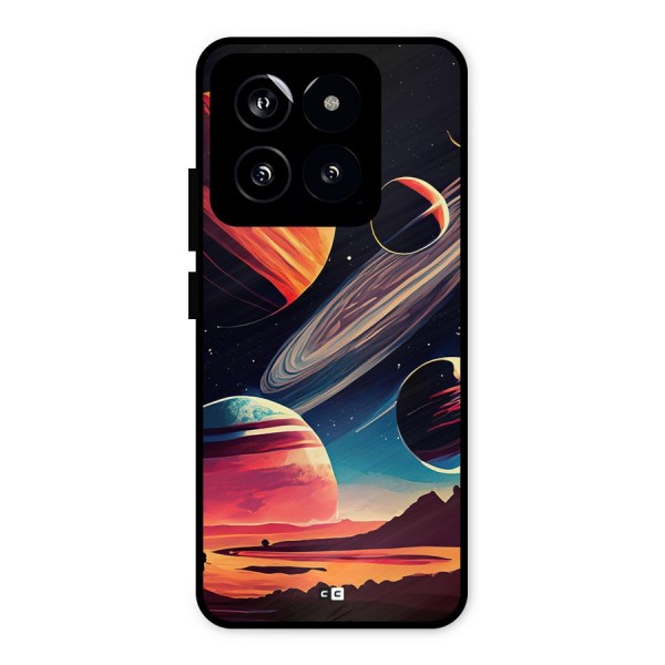 Space Planets Metal Back Case for Xiaomi 14