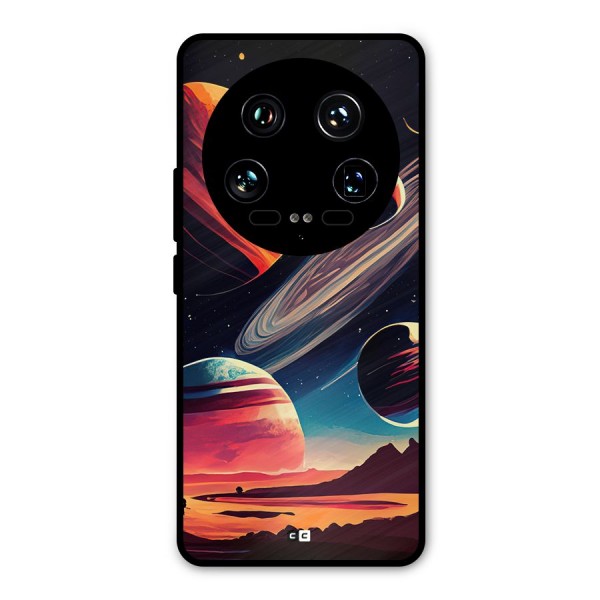 Space Planets Metal Back Case for Xiaomi 14 Ultra