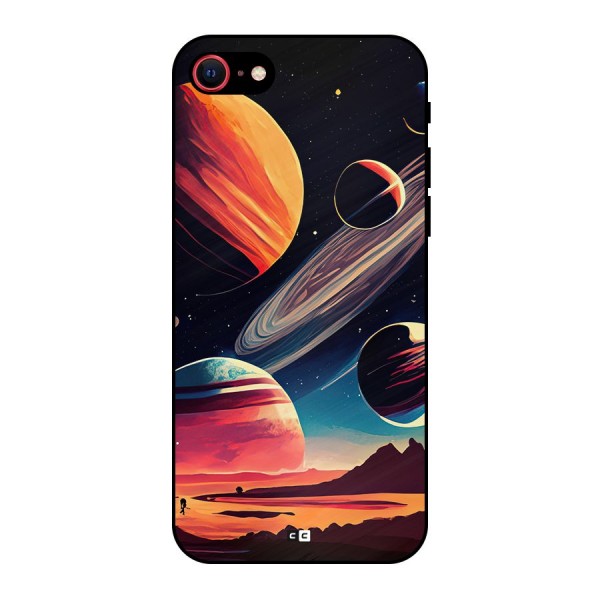 Space Planets Metal Back Case for iPhone 7