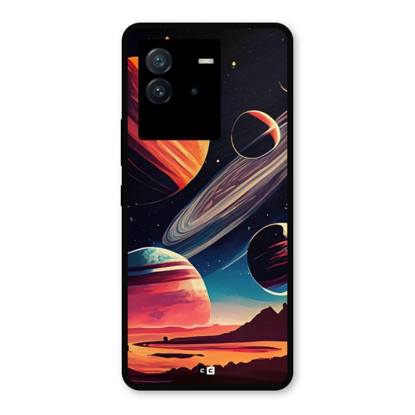 Space Planets Metal Back Case for iQOO Neo 6 5G