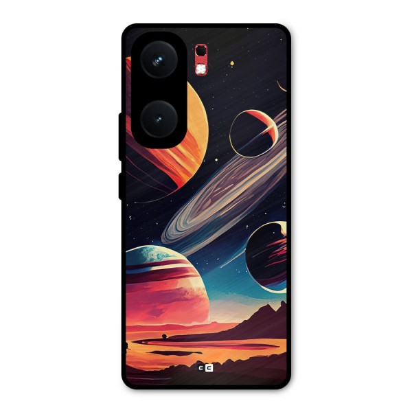 Space Planets Metal Back Case for iQOO Neo 9 Pro