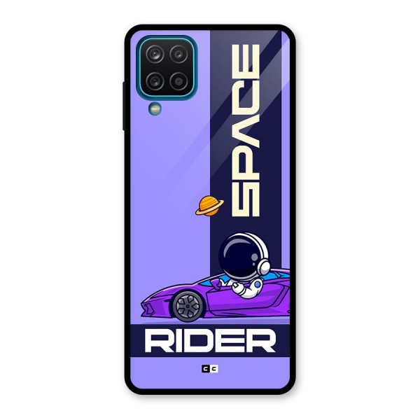 Space RIder Glass Back Case for Galaxy A12