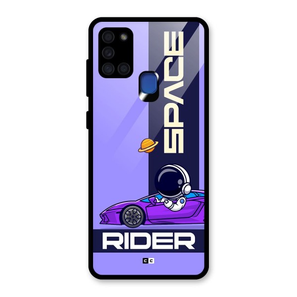 Space RIder Glass Back Case for Galaxy A21s