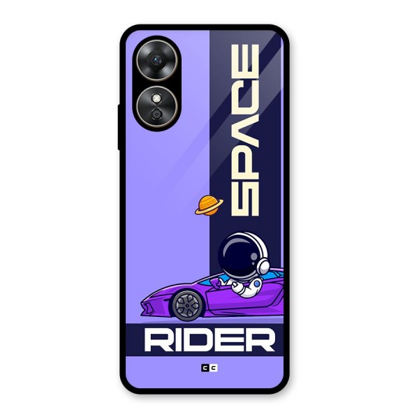 Space RIder Glass Back Case for Oppo A17