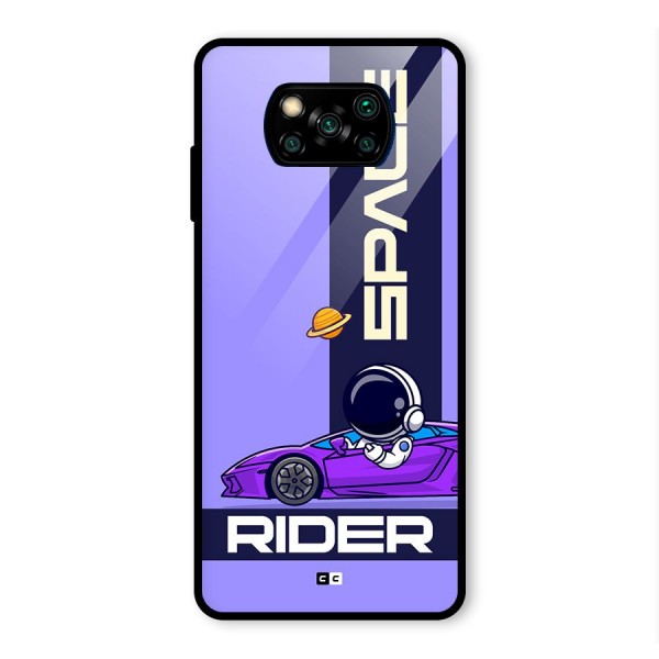 Space RIder Glass Back Case for Poco X3 Pro