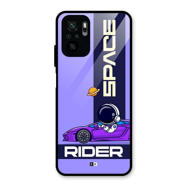 Space RIder Glass Back Case for Redmi Note 10