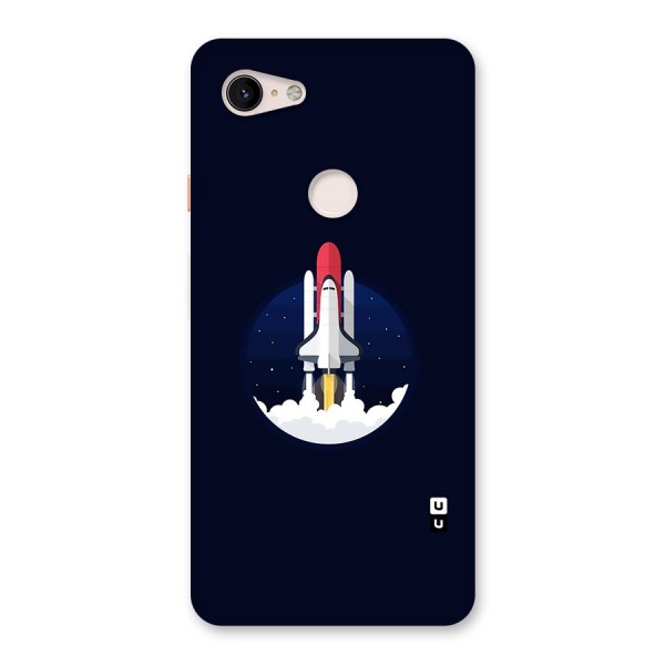 Space Rocket Minimal Back Case for Google Pixel 3 XL