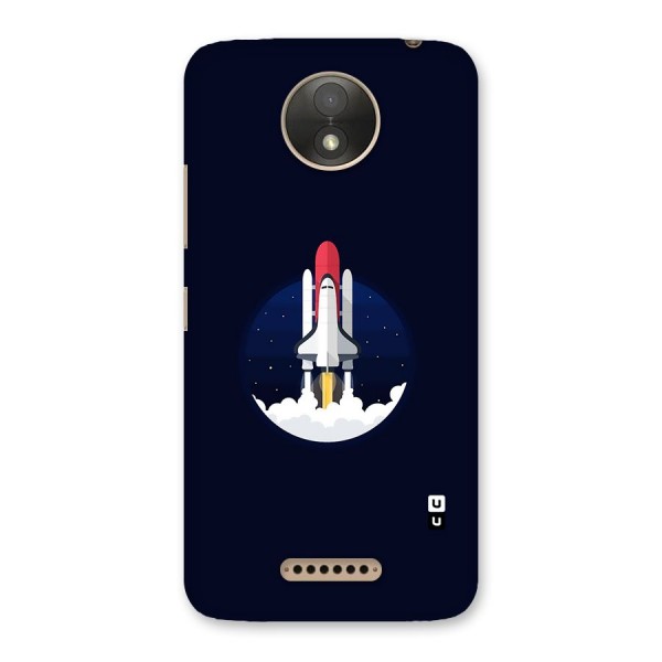 Space Rocket Minimal Back Case for Moto C Plus