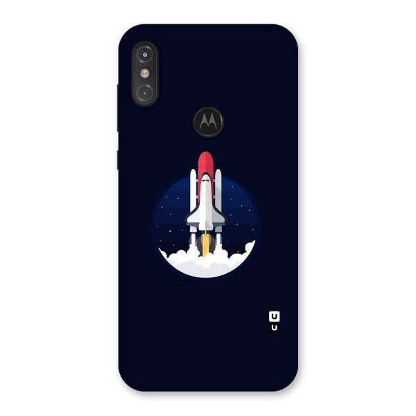 Space Rocket Minimal Back Case for Motorola One Power