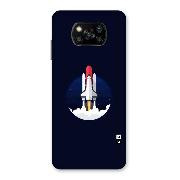 Space Rocket Minimal Back Case for Poco X3