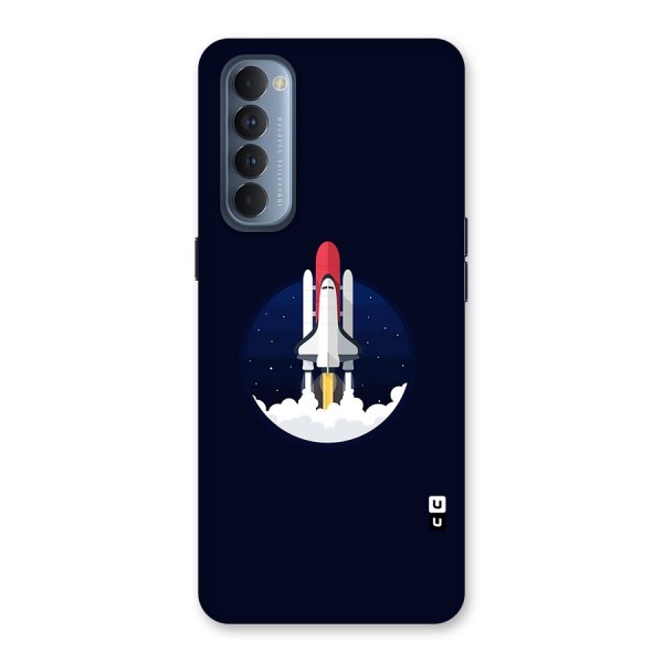 Space Rocket Minimal Back Case for Reno4 Pro