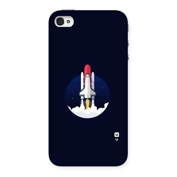 Space Rocket Minimal Back Case for iPhone 4 4s