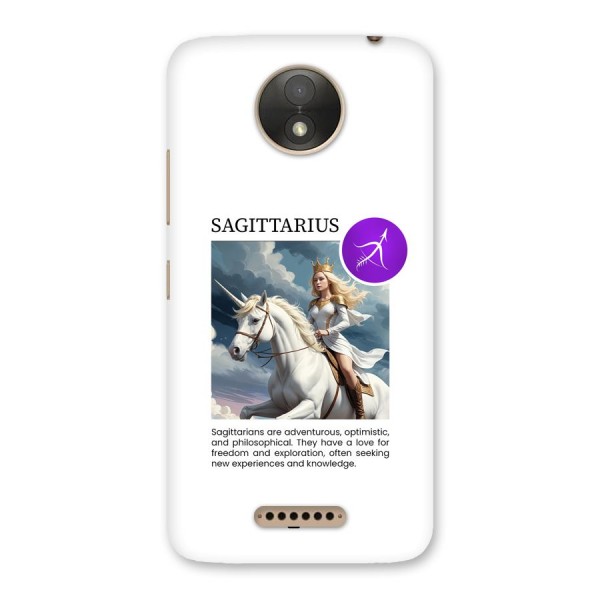 Sparkling Sagittarius Back Case for Moto C Plus