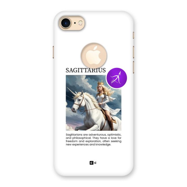 Sparkling Sagittarius Back Case for iPhone 8 Logo Cut