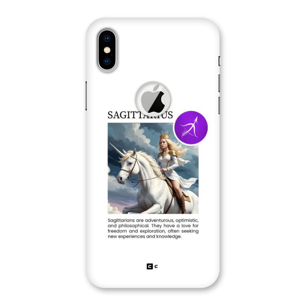 Sparkling Sagittarius Back Case for iPhone XS Logo Cut