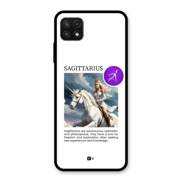 Sparkling Sagittarius Glass Back Case for Galaxy A22 5G