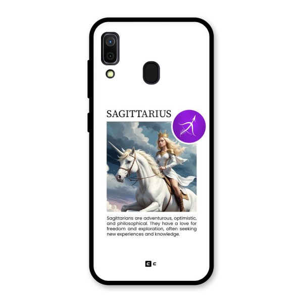 Sparkling Sagittarius Glass Back Case for Galaxy A30