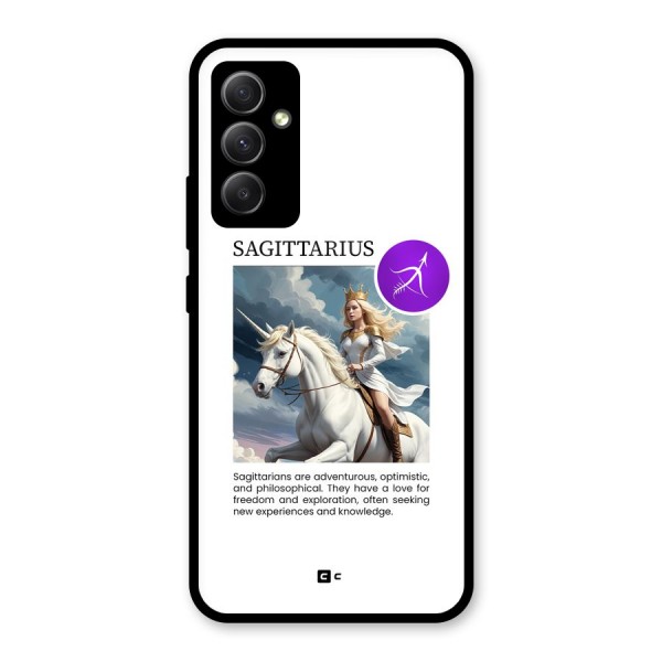 Sparkling Sagittarius Glass Back Case for Galaxy A34