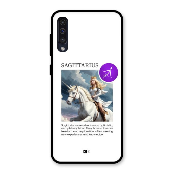 Sparkling Sagittarius Glass Back Case for Galaxy A50s