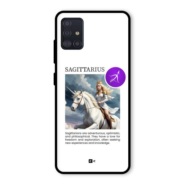 Sparkling Sagittarius Glass Back Case for Galaxy A51