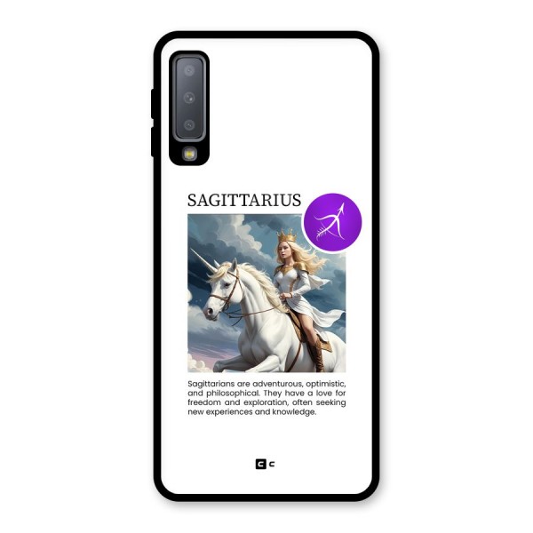 Sparkling Sagittarius Glass Back Case for Galaxy A7 (2018)