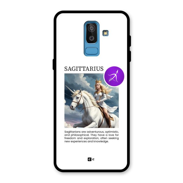 Sparkling Sagittarius Glass Back Case for Galaxy J8