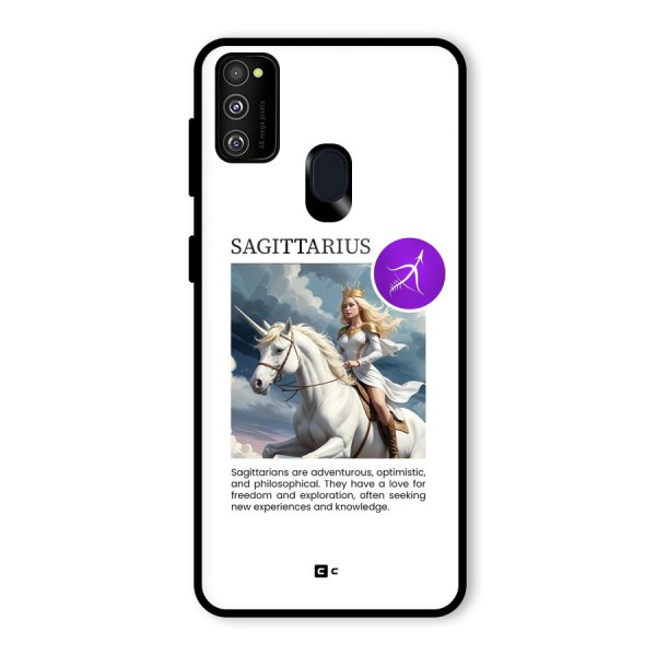 Sparkling Sagittarius Glass Back Case for Galaxy M21