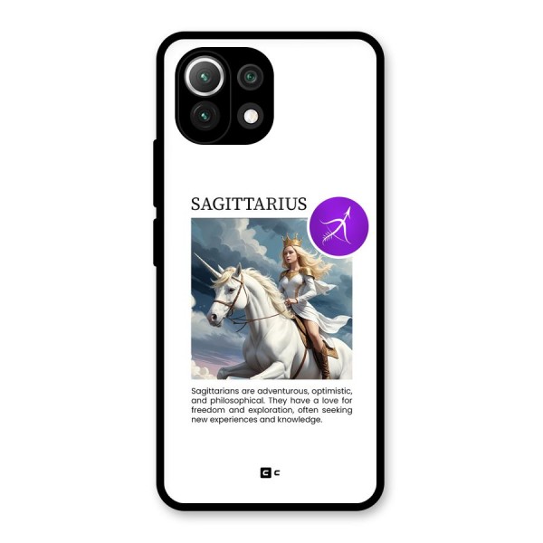 Sparkling Sagittarius Glass Back Case for Mi 11 Lite