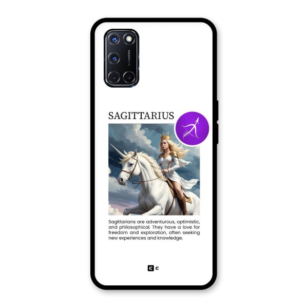 Sparkling Sagittarius Glass Back Case for Oppo A52